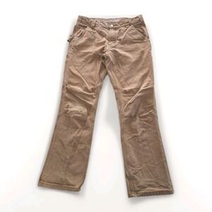 Carhartt Carpenter Pants‎ Men's Beige Tan Canvas Straight Leg 33 X 30 Workwear